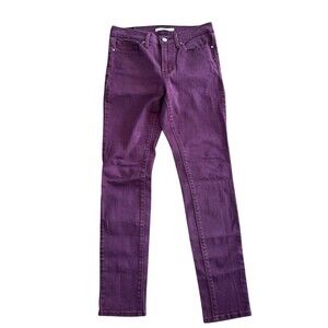 Levi's Slimming Skinny Jeans Maroon Stretch Women's Size 28